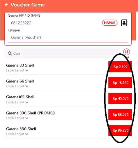 cara beli chip domino di shopee Voucher Garena Shell yang pembayaran mudah cepat setelah update game image 1