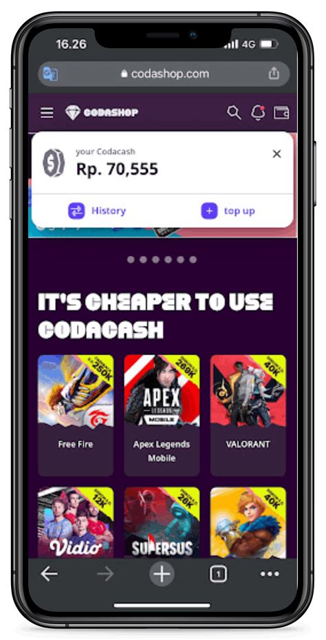 Galeri foto codashop redeem code pilih support ramah setelah login game andalan VP syukur dapat bonus di pada halaman utama situs