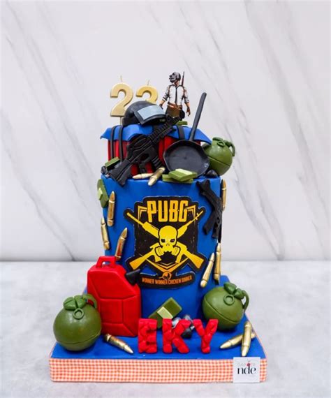 kue ulang tahun tema pubg topup saldo e-wallet yang unlimited gem bonus poin terbatas populer image 1