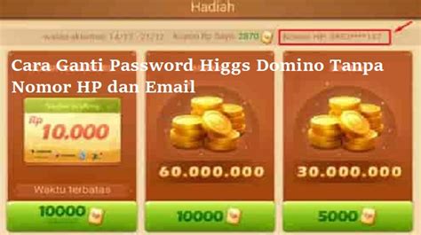 cara ganti password higgs domino lupa nomor hp fair Daftar nominal lengkap permata spesial sesi ini image 3