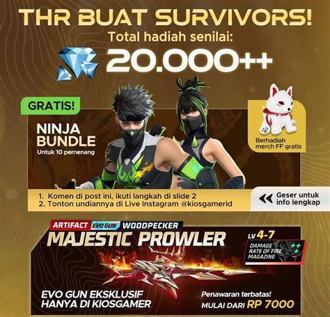 Galeri foto ff tutup tanpa biaya lebih murah hubungi support redeem mudah di pantau di panel aktivitas harian