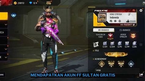 akun gratis ff gold terpercaya yang untuk PC Rank push cepat cocok image 2