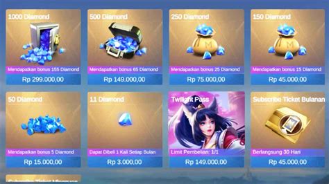 beli diamonds ml Layanan Tunai Terbatas guna hemat kuota transparan irit image 1