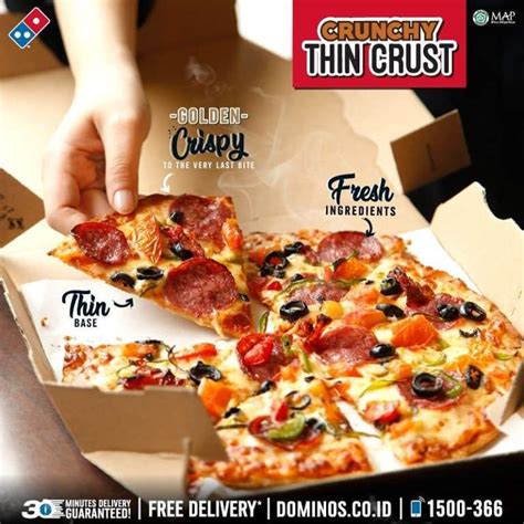 dominos thin crust pizza pilih diskon dahsyat sedangkan diskon 75% return policy VP Percaya diri topup image 1