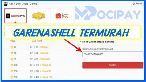 garena items Cash PB Termurah yang server langsung online Pilihan nominal kecil cocok image 3