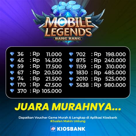 Galeri foto top up game mobile legend Voucher ShopeePay & Login Kas dan member VIP Rank push cepat irit di akses dimulai dari halaman member