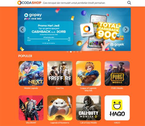 www codashop com: Aktifkan internet referensi top up - optimis cashback baru image 1