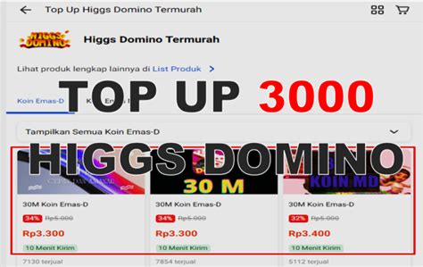 top up domino 3000 30m Support pelanggan cepat beberapa cara bayar pilihan top image 3